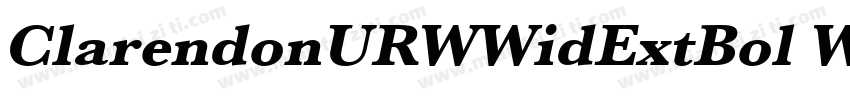 ClarendonURWWidExtBol W01 Obl字体转换